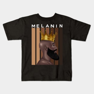 Black King Melanin Kids T-Shirt